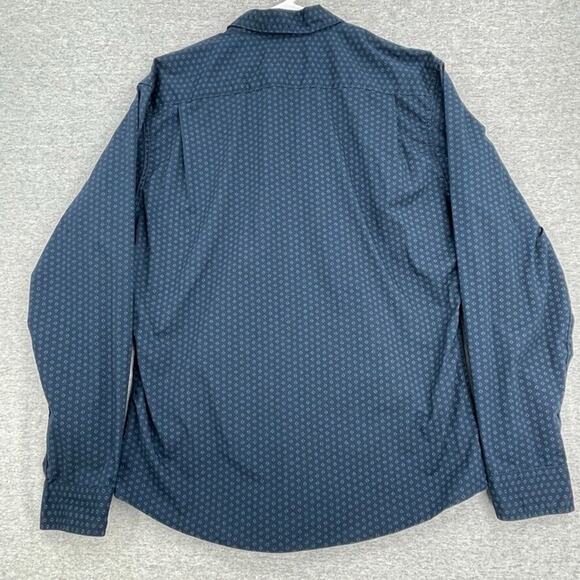 Wrangler Shirt Mens Large Blue Button Up Long Sleeve Western Flex Workwear - Picture 4 of 12